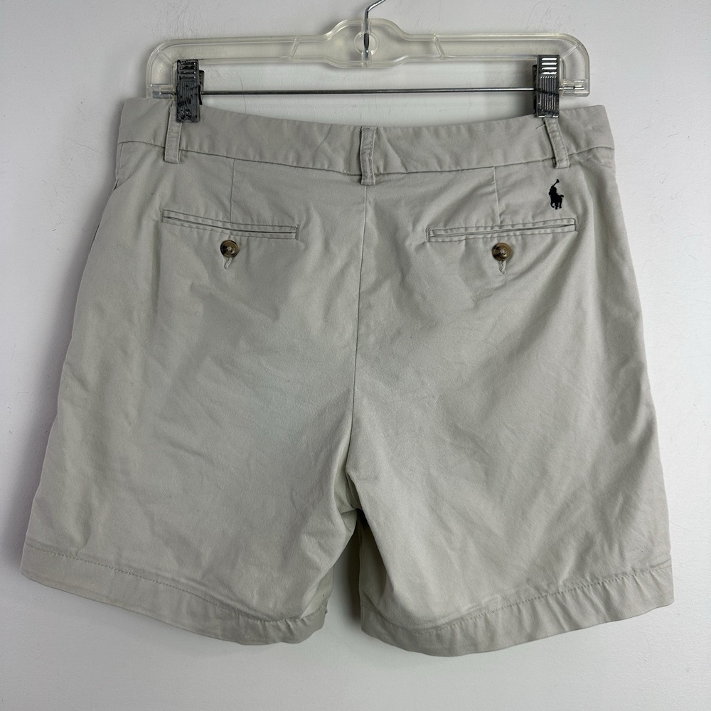 Polo Ralph Lauren Shorts Boys Size 20 Beige Khaki Cotton Navy Pony Logo